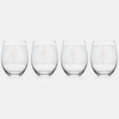 Verre À Vin Sans Pied Rose Baroque (Dos)