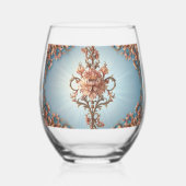 Verre À Vin Sans Pied Rose Baroque   (Recto)