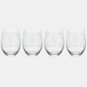 Verre À Vin Sans Pied Rose Baroque (Dos)