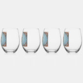 Verre À Vin Sans Pied Rose Baroque (Gauche)