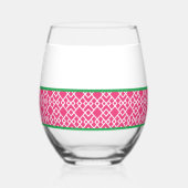 Verre À Vin Sans Pied Rose Géométrique Célébrer (Verso)