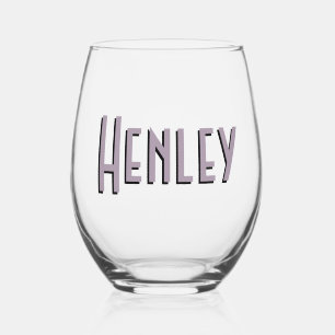 Verre À Vin Sans Pied Rose Quartz 3D minimaliste Nom moderne