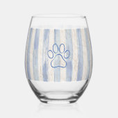 Verre À Vin Sans Pied Rottie Maman Live Love Pawprint (Verso)