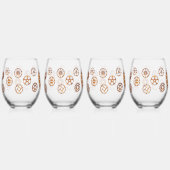 Verre À Vin Sans Pied Rousty Gears Steampunk Custom Initial (Recto)