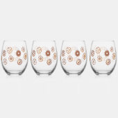 Verre À Vin Sans Pied Rousty Gears Steampunk Custom Initial (Droite)