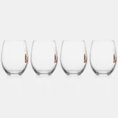 Verre À Vin Sans Pied Rustic Floral Letters Live Laugh Love  (Droite)