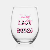Verre À Vin Sans Pied Sa Dernière soirée de bachelorette Rodeo Disco (Recto)