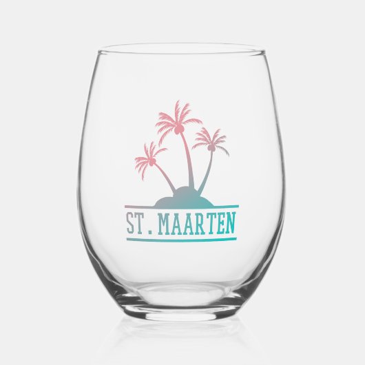 Verre À Vin Sans Pied Saint-Martin | Saint Martin Gradient (Recto)