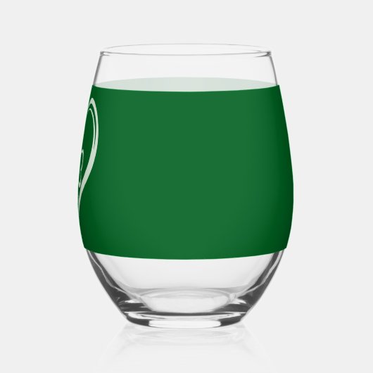 Verre À Vin Sans Pied Saint Patrick's Day Drôle Shamrock Coeur irlandais (Droite)