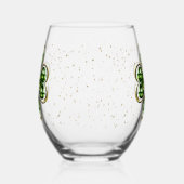 Verre À Vin Sans Pied Saint Patrick's Day Shamrocks chanceux (Gauche)