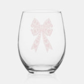 Verre À Vin Sans Pied Saint Valentin Coeur Coquette arc Retro Valentine (Recto)