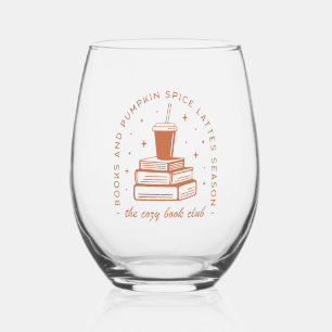Verre À Vin Sans Pied Saison d'épices des livres et des Citrouilles