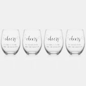 Verre À Vin Sans Pied Salue Mariée À Être Mariage (Recto)