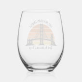 Verre À Vin Sans Pied San Francisco Bridge Sunset Custom Triage Souvenir (Verso)