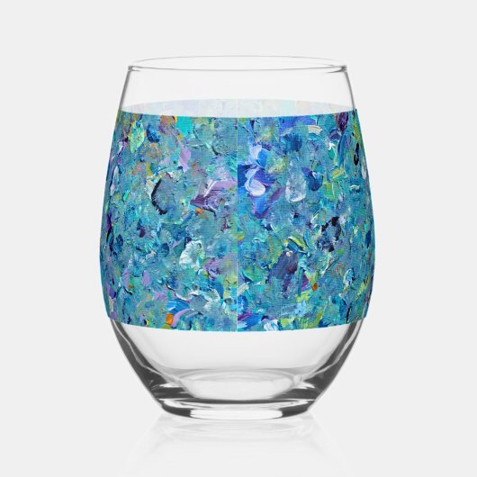 Verre À Vin Sans Pied Santorin Seaglass (Gauche)