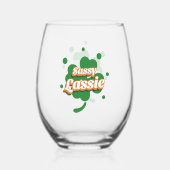 Verre À Vin Sans Pied SASSY LASSIE St. Patrick's Day Drinkware Set (Verso)