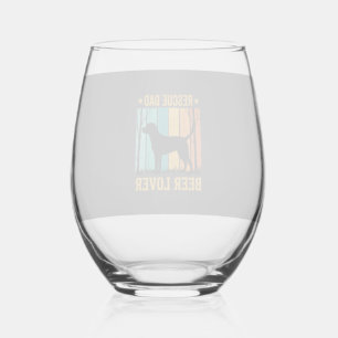 Verre À Vin Sans Pied Sauver Papa Amateur de Bière Chien Vintage