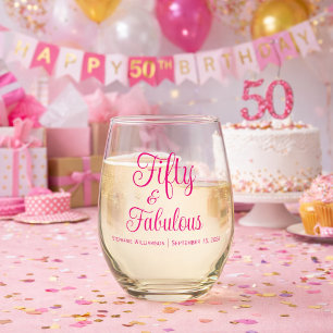 Verre À Vin Sans Pied Scénario Cinquante ans et Fantastique Fête d'anniv