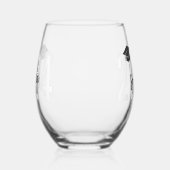 Verre À Vin Sans Pied Script de signature du diplômé (Gauche)