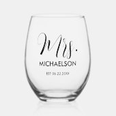 Verre À Vin Sans Pied Script de typographie (Recto)