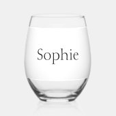 Verre À Vin Sans Pied Script Graduate Casquette Personnalisé Classe de 2 (Verso)