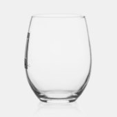 Verre À Vin Sans Pied Script initial monogramme gras (Gauche)