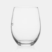 Verre À Vin Sans Pied Script moderne Salons personnalisés (Gauche)