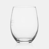 Verre À Vin Sans Pied Script Swash Classe de 2025 Graduation (Gauche)