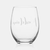 Verre À Vin Sans Pied Script Whimsman Nom de la servante personnalisée (Verso)