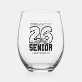 Verre À Vin Sans Pied Senior Class of 2026 Graduation Tassel  (Verso)