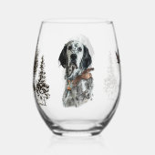 Verre À Vin Sans Pied Setter anglais (Recto)