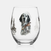 Verre À Vin Sans Pied Setter anglais (Verso)
