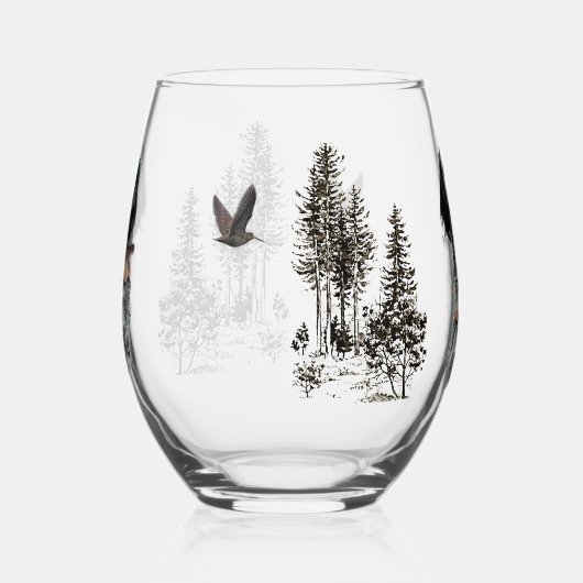 Verre À Vin Sans Pied Setter anglais (Gauche)