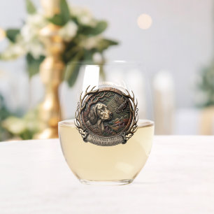 Verre À Vin Sans Pied Setter anglais, chasse à la bécasse