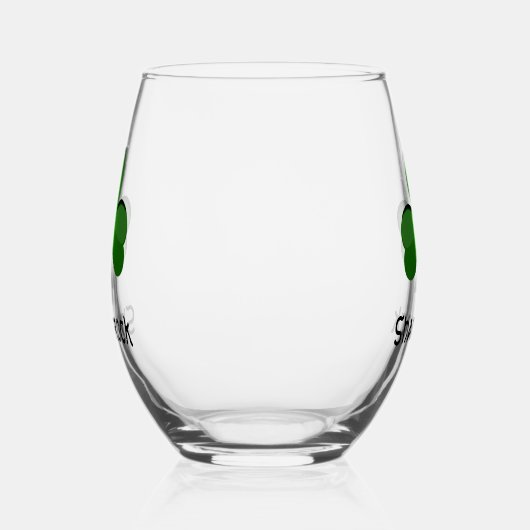 Verre À Vin Sans Pied Shamrock Clover Design Vin sans pierre (Droite)