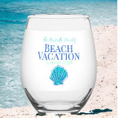 Verre À Vin Sans Pied Shell Custom Beach Cruise Réunion Vacances