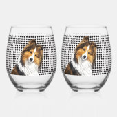 Verre À Vin Sans Pied Sheltie -Sable   (Verso)