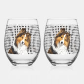 Verre À Vin Sans Pied Sheltie -Sable   (Recto)