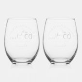 Verre À Vin Sans Pied Signature du 65e anniversaire du saphir bleu-Maria (Verso)