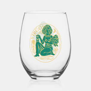 Verre À Vin Sans Pied Signe Vierge du Zodiaque