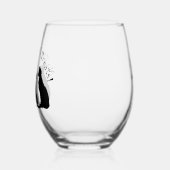 Verre À Vin Sans Pied Silhouettes de chats noirs (Gauche)