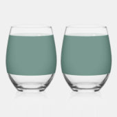 Verre À Vin Sans Pied Silhouettes de Fleurs de Cosmos d'été botaniques (Verso)