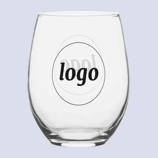 Verre À Vin Sans Pied Simple Logo Branded Promotional Business