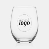 Verre À Vin Sans Pied Simple Logo Branded Promotional Business (Recto)