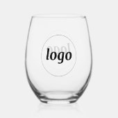 Verre À Vin Sans Pied Simple Logo Branded Promotional Business (Verso)