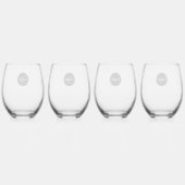 Verre À Vin Sans Pied Simple Logo Professionnel (Dos)