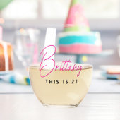 Verre À Vin Sans Pied Simple moderne personnalisé Ceci est 21