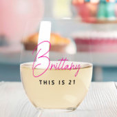 Verre À Vin Sans Pied Simple moderne personnalisé Ceci est 21