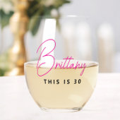 Verre À Vin Sans Pied Simple moderne personnalisé Ceci est 30