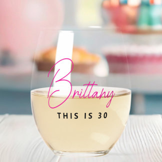 Verre À Vin Sans Pied Simple moderne personnalisé Ceci est 30